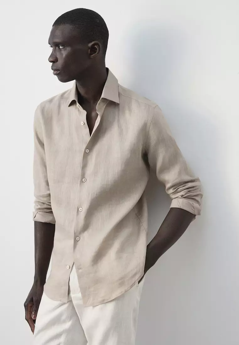 100% Linen Slim-Fit Shirt