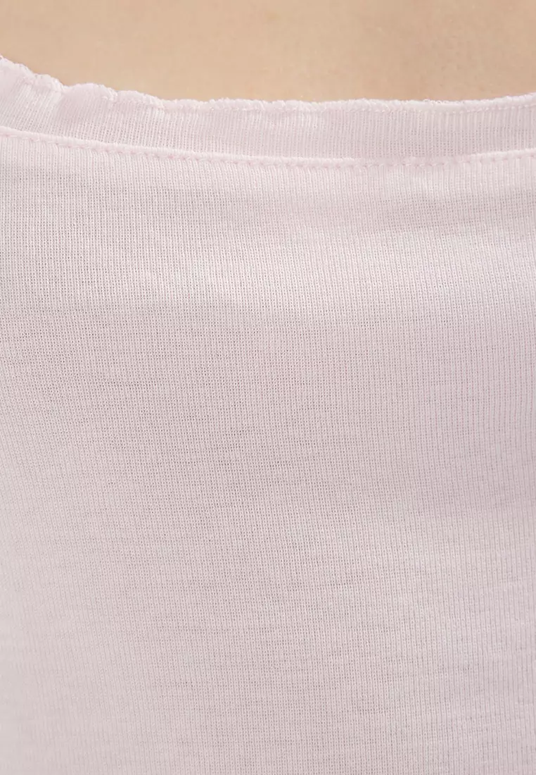 Pink Karyoka Stitched Fitted/Body-Sitting Knitted Undershirt Twoss25Al00024