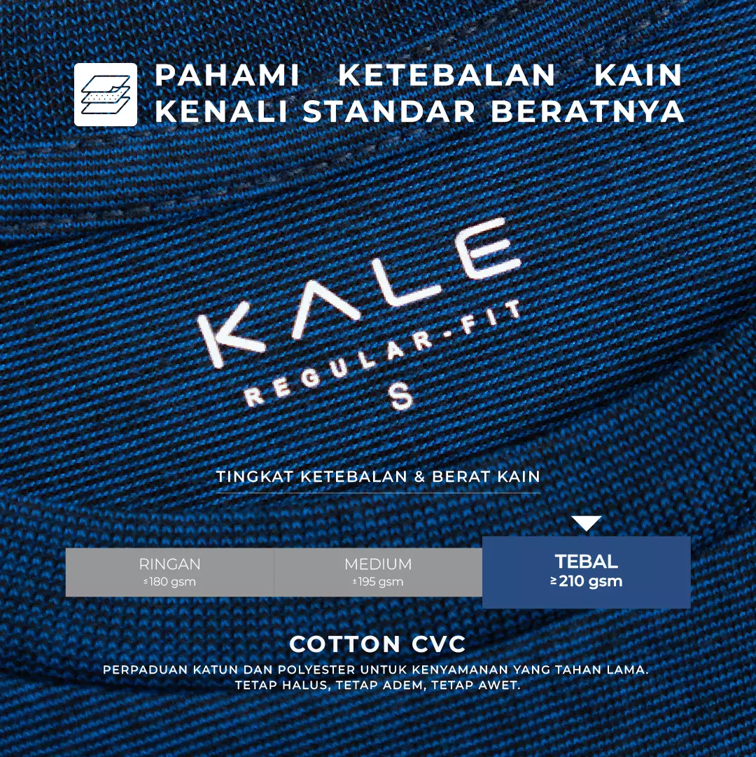 KALE ARTHUR REGULER NAVY T-shirt Reguler Cotton Viscose Asian Fit Warna