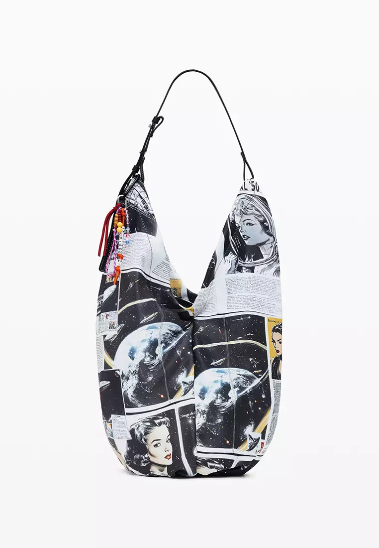 Desigual Large space newspaper shopper bag 2026 | Buy Desigual