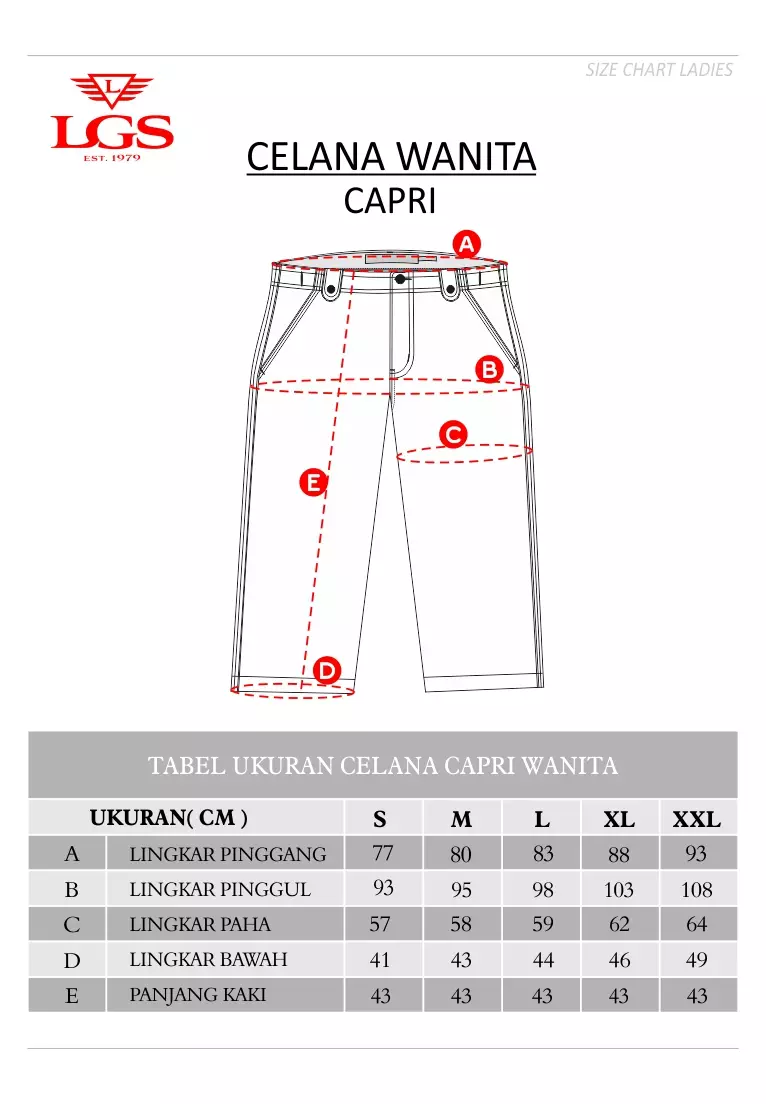 LGS - Celana Capri Premium Wanita - Jeans Wanita - LPC.400.004.A171.C