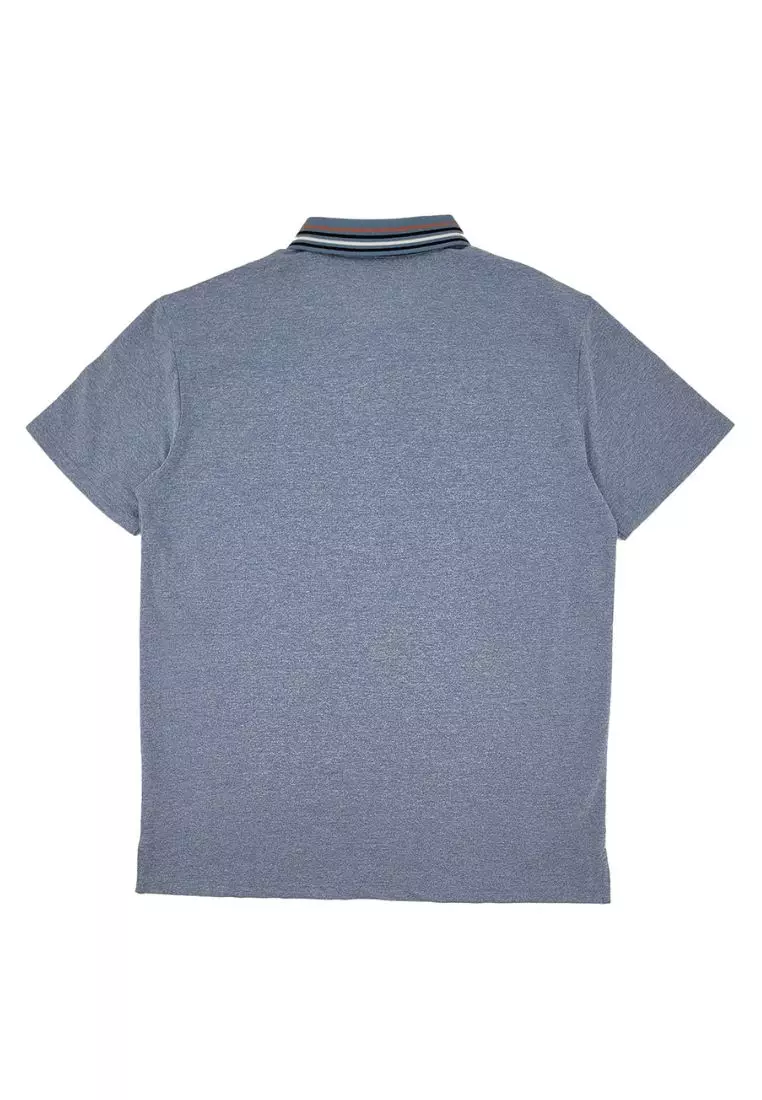 Men's Melange Logo Tipping Polos