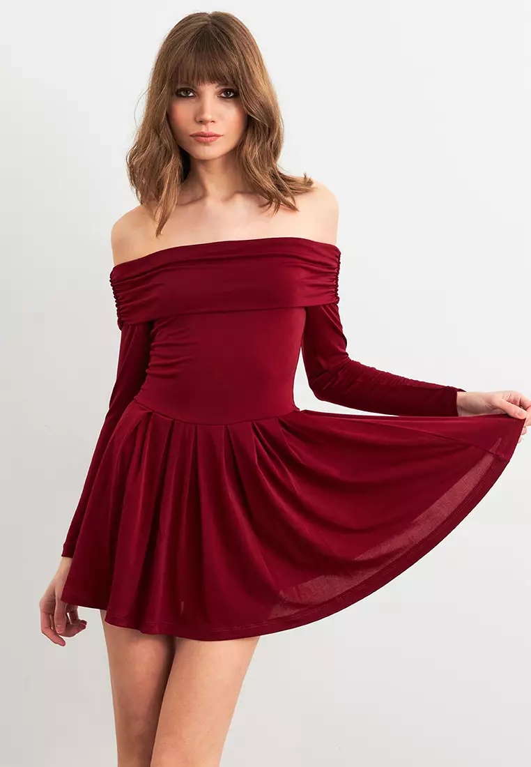 Buy Cool & Sexy Madonna Collar Midi Dress Online | ZALORA Malaysia