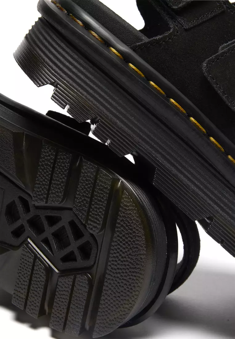 Buy Dr. Martens Zebzag Strap Suede Black Sandals Women 2025 Online