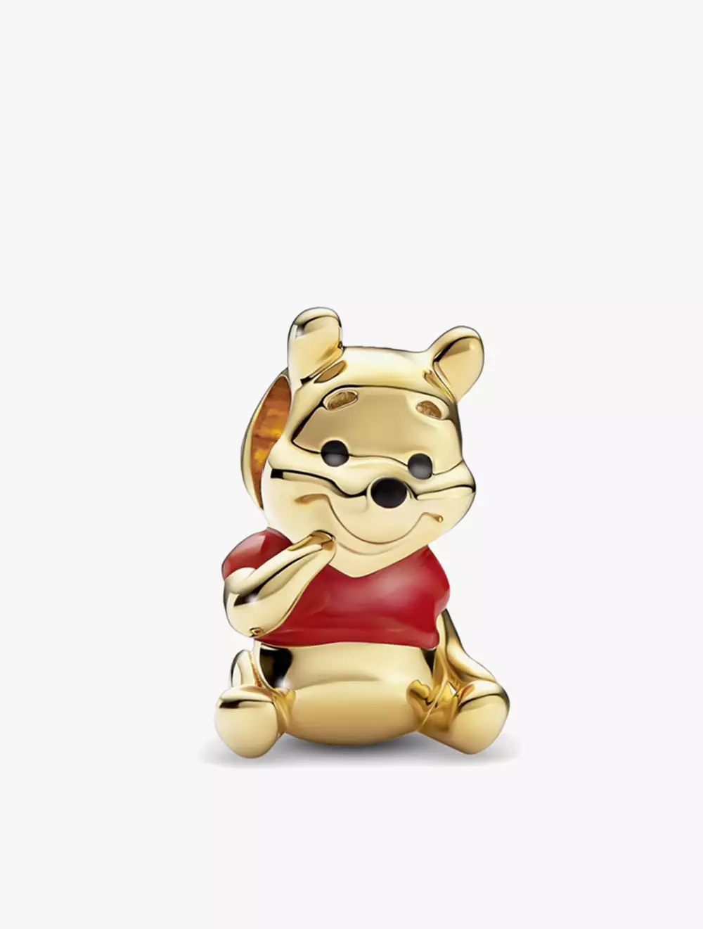 Disney Winnie the Pooh 14k gold-plated charm with red and black enamel