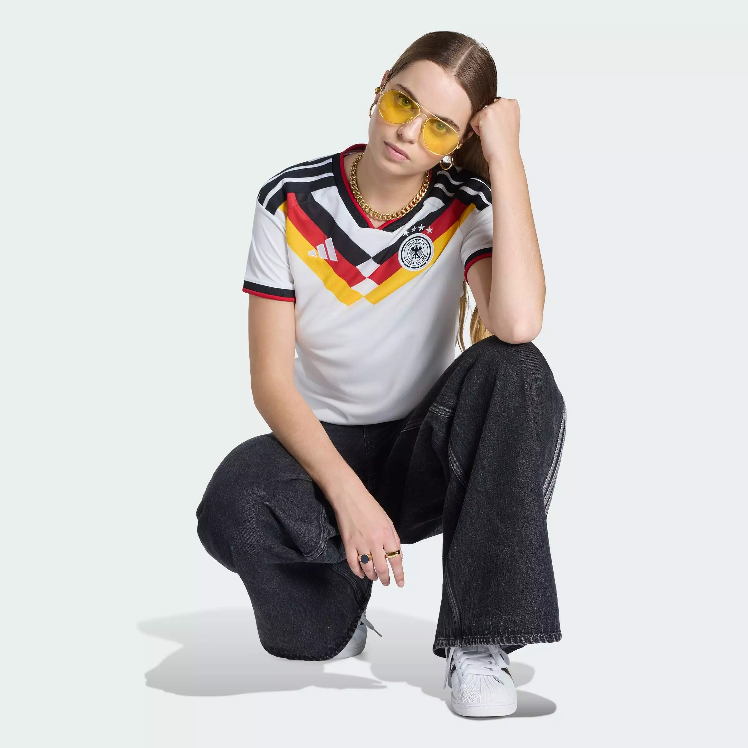 Football Germany 26 Home Jersey Women White JZ4559