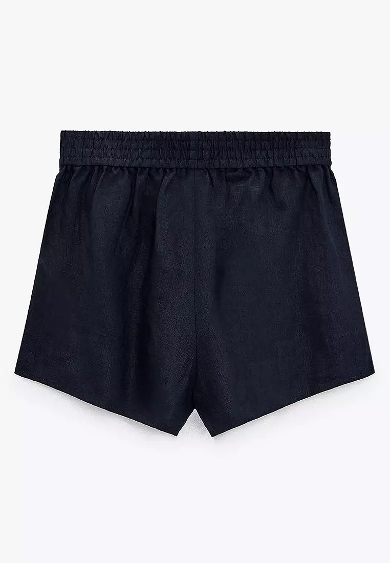 Zara Black Skort With Bow Seven7 Ladies Easy Relaxed Fit Mid