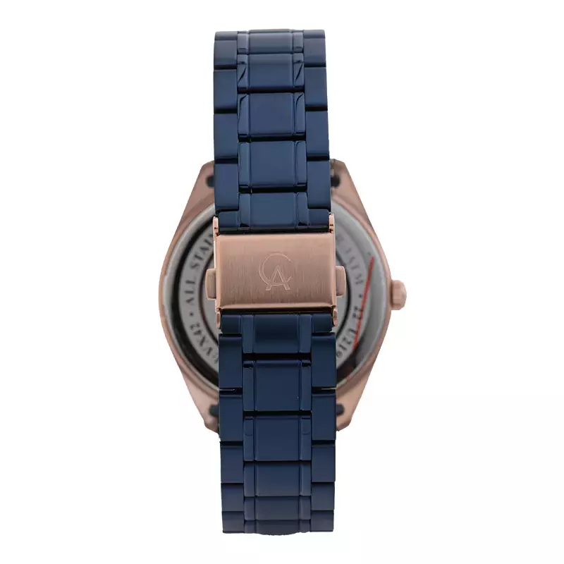 Jam Tangan Pria Alexandre Christie Classic Steel AC 8681 MD BURBU Men Blue Dial Blue Stainless Steel Strap