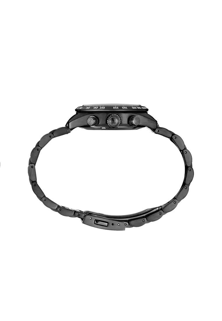 Prospex Solar ‘Night Vision’ SSC917P Men’s Chronograph Watch – Black Stainless Steel Band