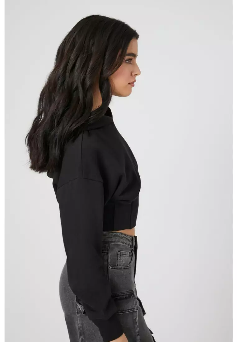 Buy FOREVER 21 Cropped Bustier Hoodie 2024 Online ZALORA Philippines