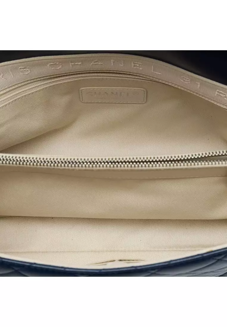 Pre-Loved Chanel Large Quilted Shiny Sheepskin Burgundy Rocks Flap
