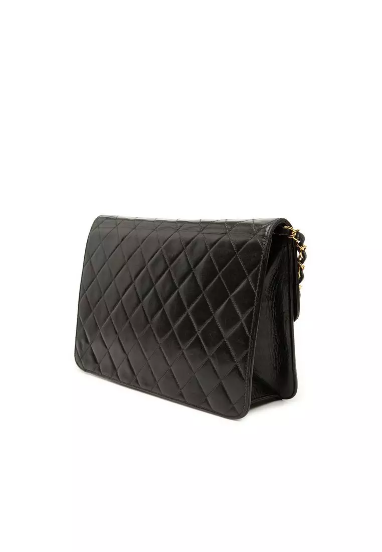 Pre-Loved Chanel Medium Cc Quilted Lambskin Single Flap