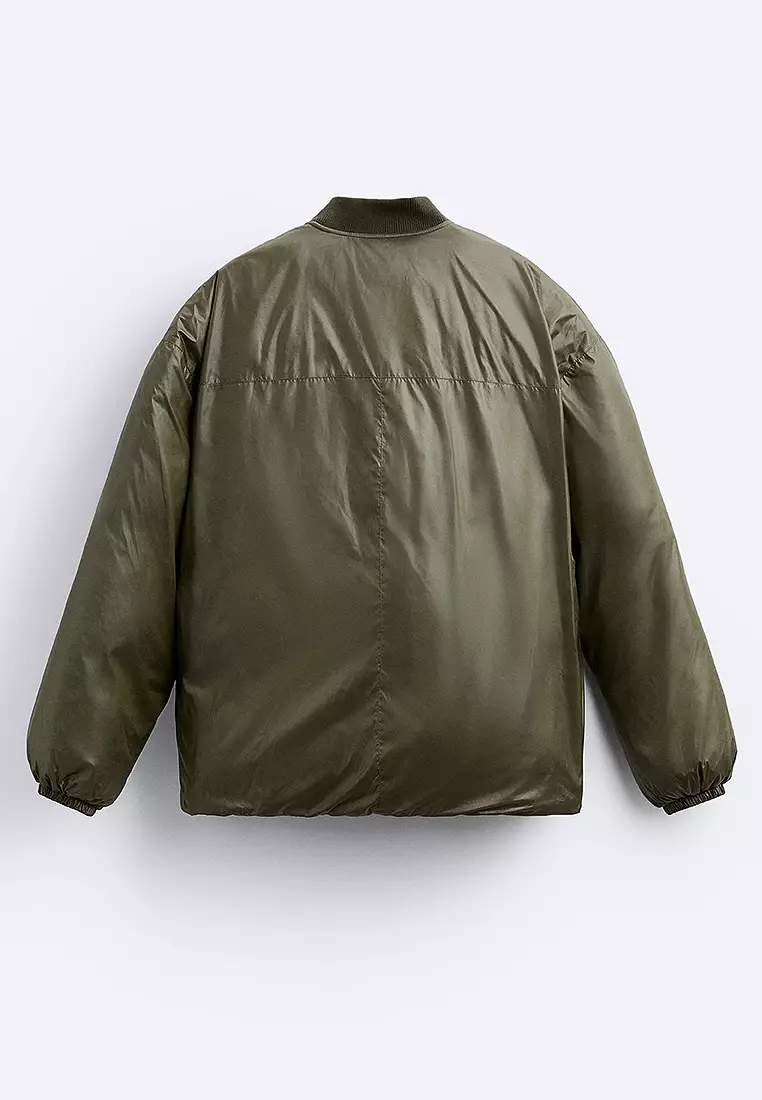ZARA Oversized Bomber Jacket 2025 | Buy ZARA Online | ZALORA