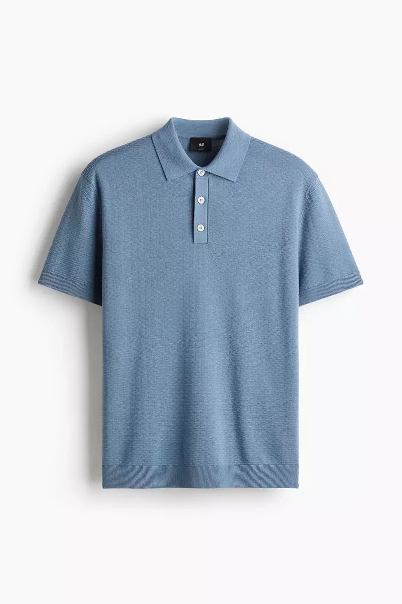 Slim Fit Textured polo shirt
