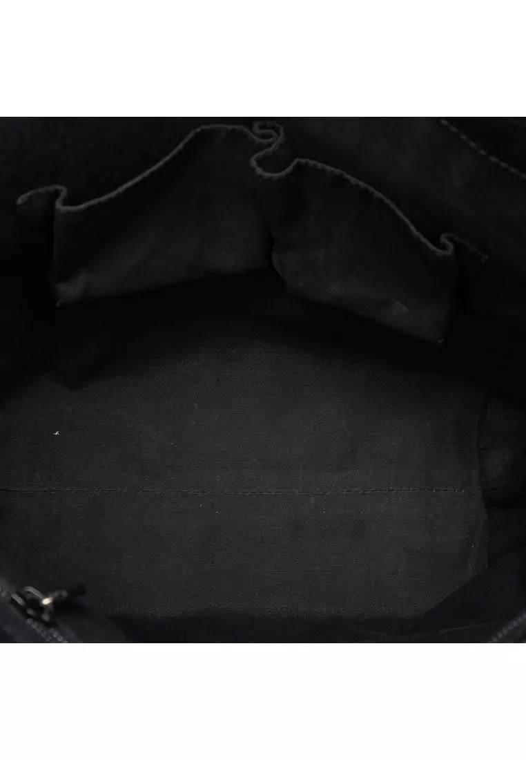 Pre-Loved Gucci Gg Denim Charm Tote