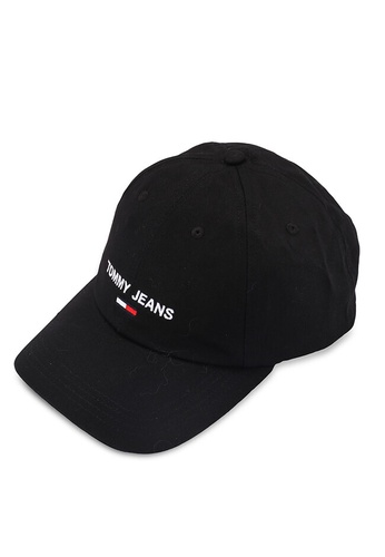 Tommy Hilfiger black Organic Cotton Logo Embroidery Cap - Tommy Jeans 65952AC9218E62GS_1