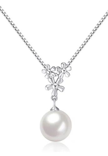 YOUNIQ silver YOUNIQ White Pearl Drop 925 Sterling Silver Necklace Pendant 7CEA3ACE95D04CGS_1