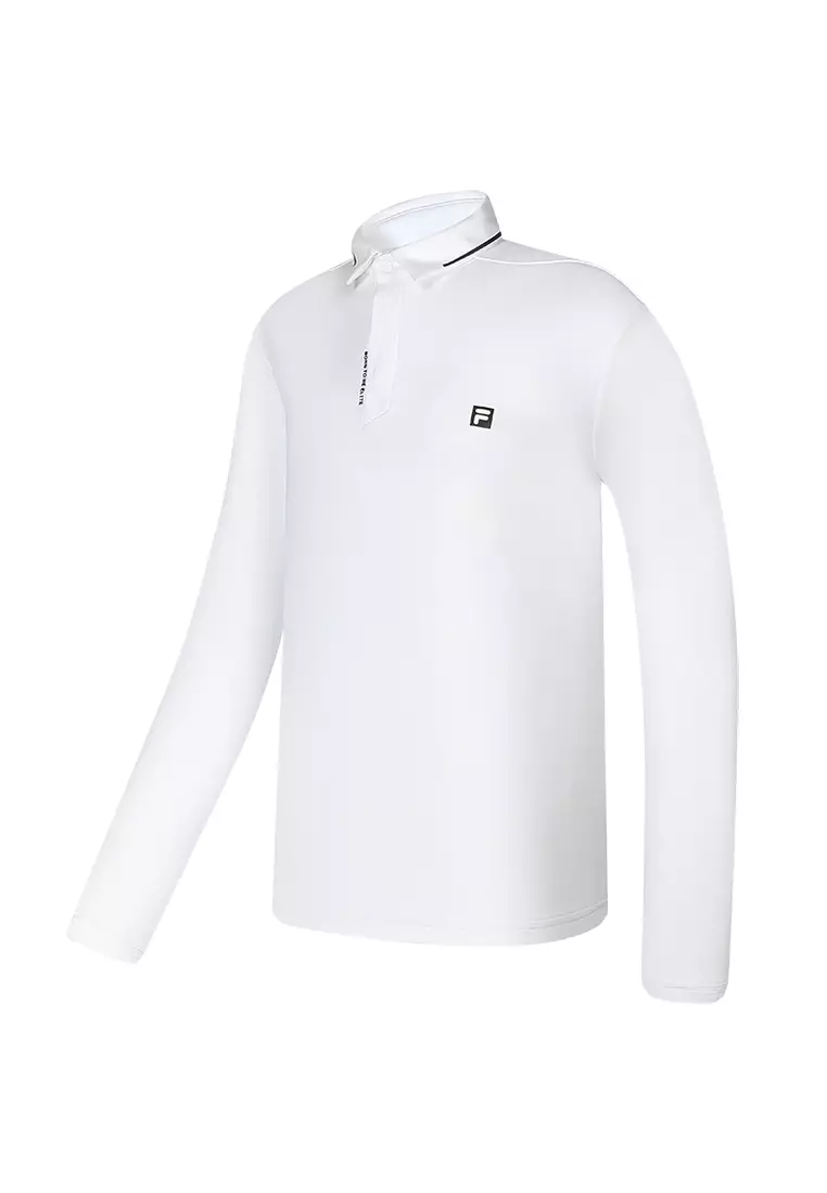 FILA CORE ATHLETICS GOLF Men Long Sleeve Polo in White