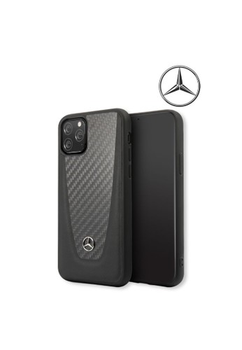 Mercedes-Benz black Case iPhone 11 Pro 5.8" Mercedes Benz Smooth Leather Carbon Fiber 950C4ES0789856GS_1