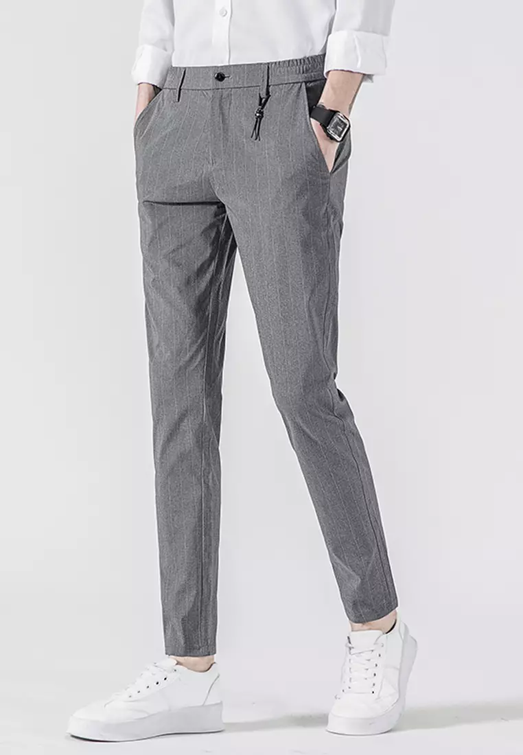 Stripe Slim Suit Pants