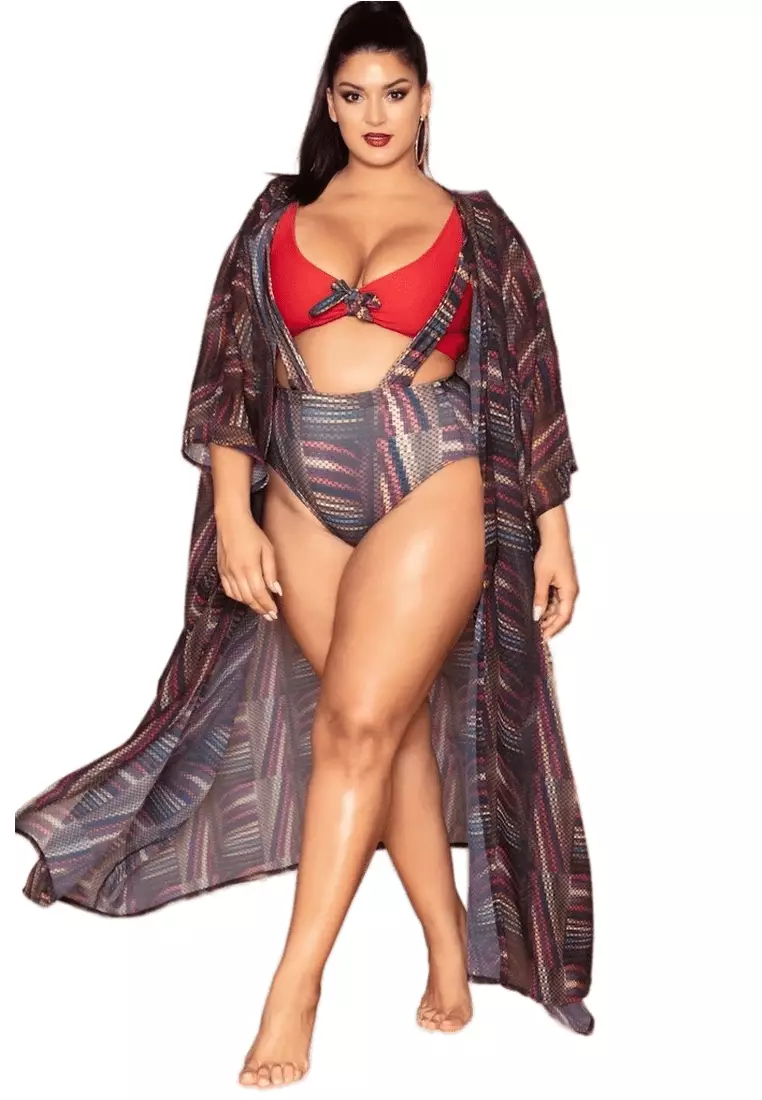 Plus size red cover up online