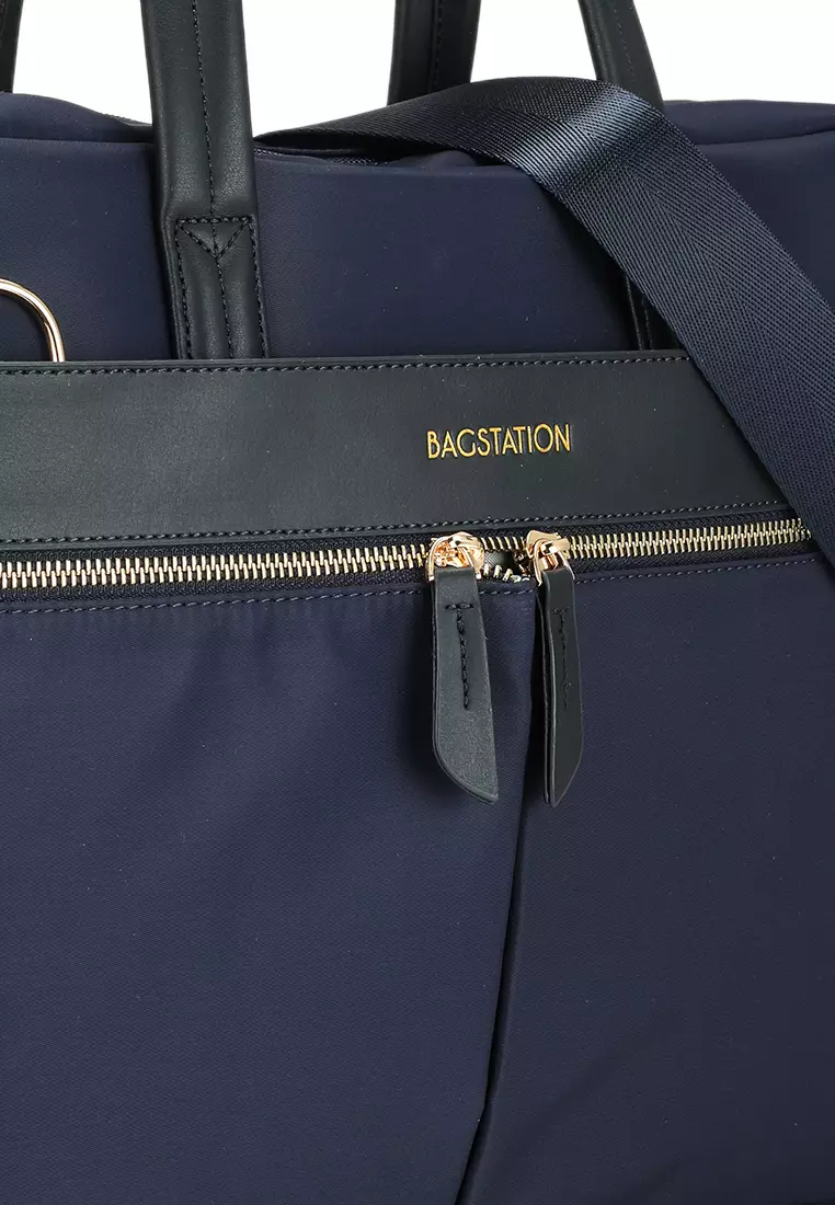 Trimmed Convertible Laptop Bag