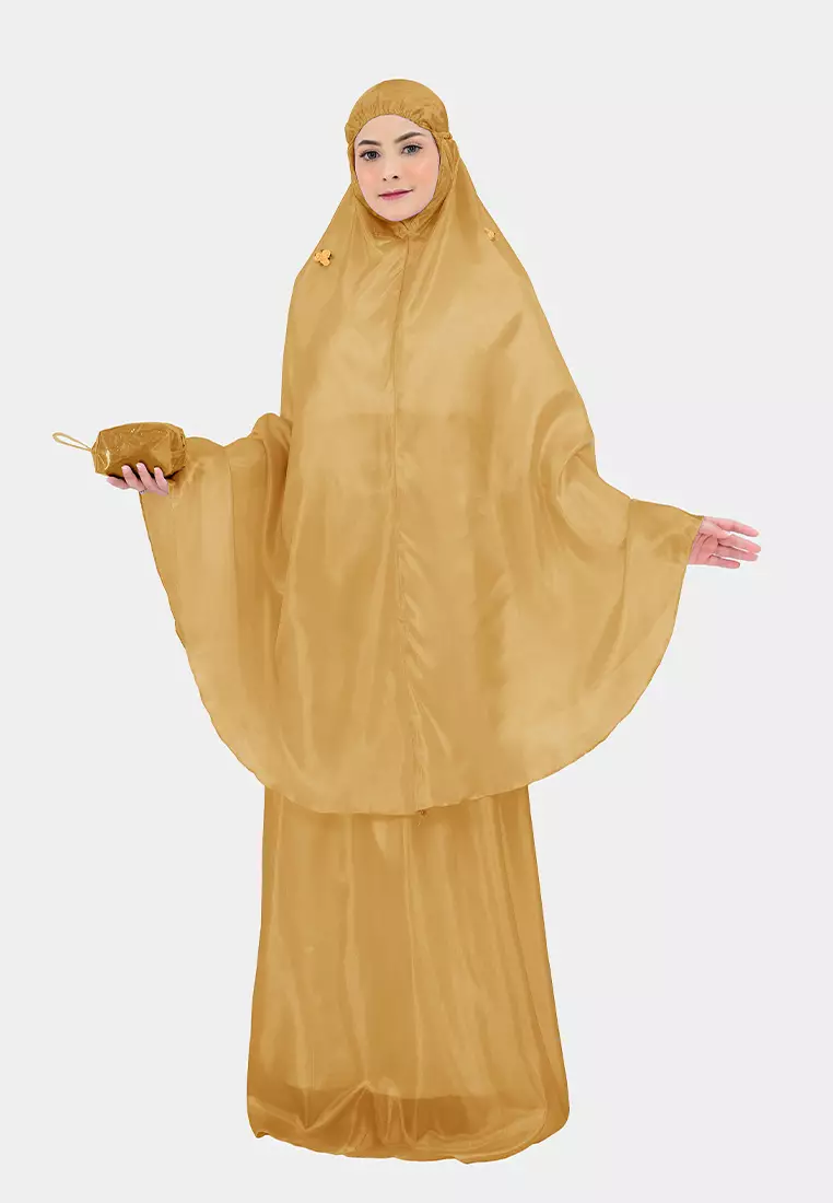 Cotton Bee - Mukena Traveling Syamma Sulam Pouch Mika Prayer Set