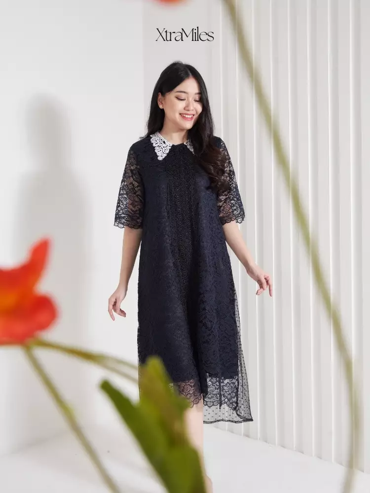 xtramiles Ladies dress leonore dress black white