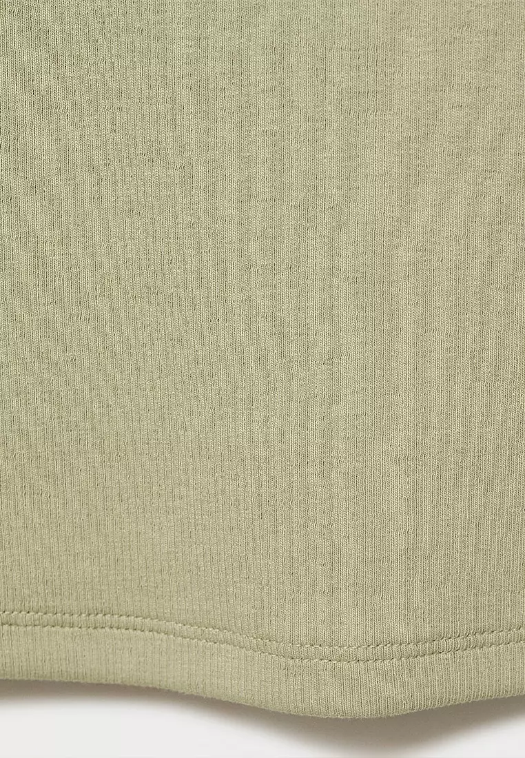 Ribbed Cotton-Blend Top