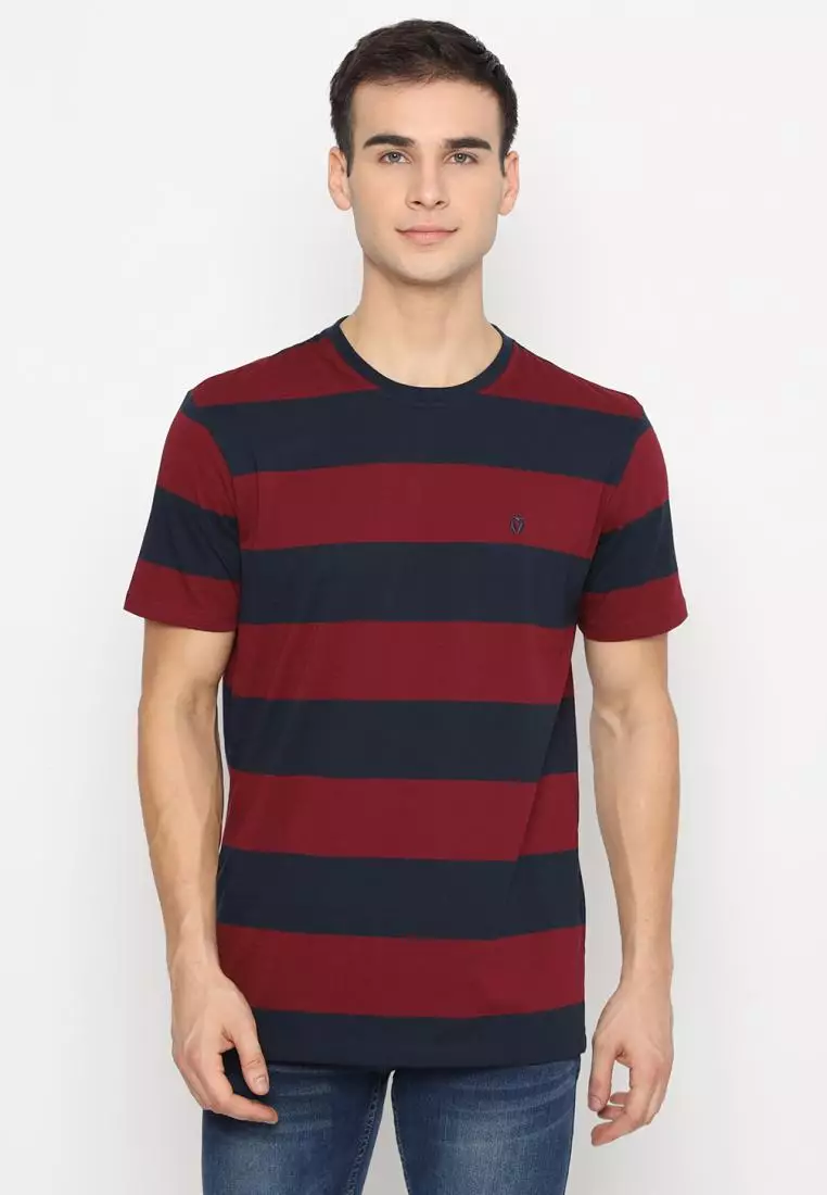 Matsuda T Shirt Pria Kaos Stripe Nanao