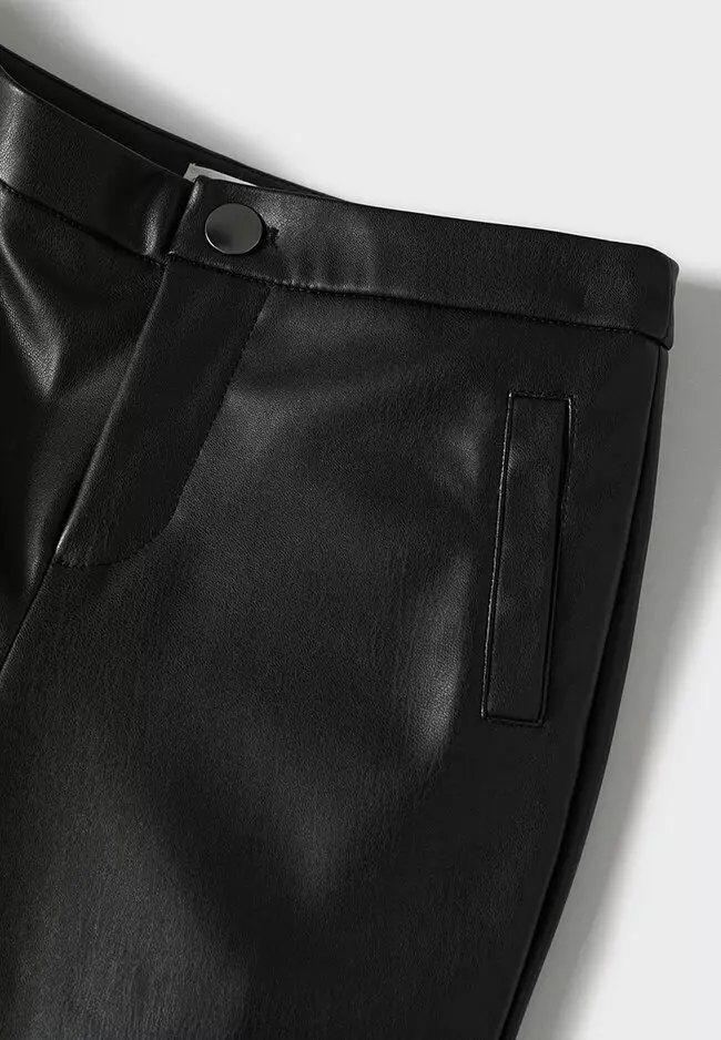 Faux-Leather Trousers