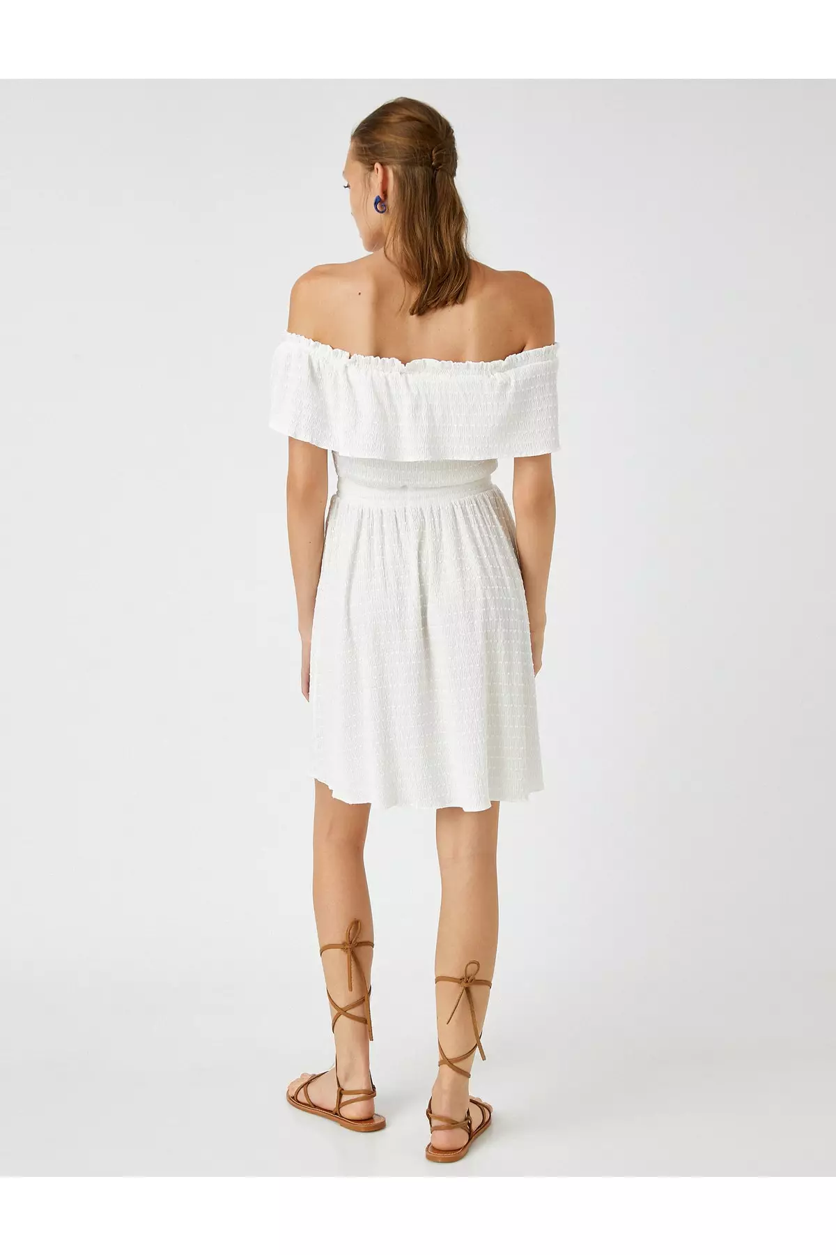 White off the shoulder mini dress sale