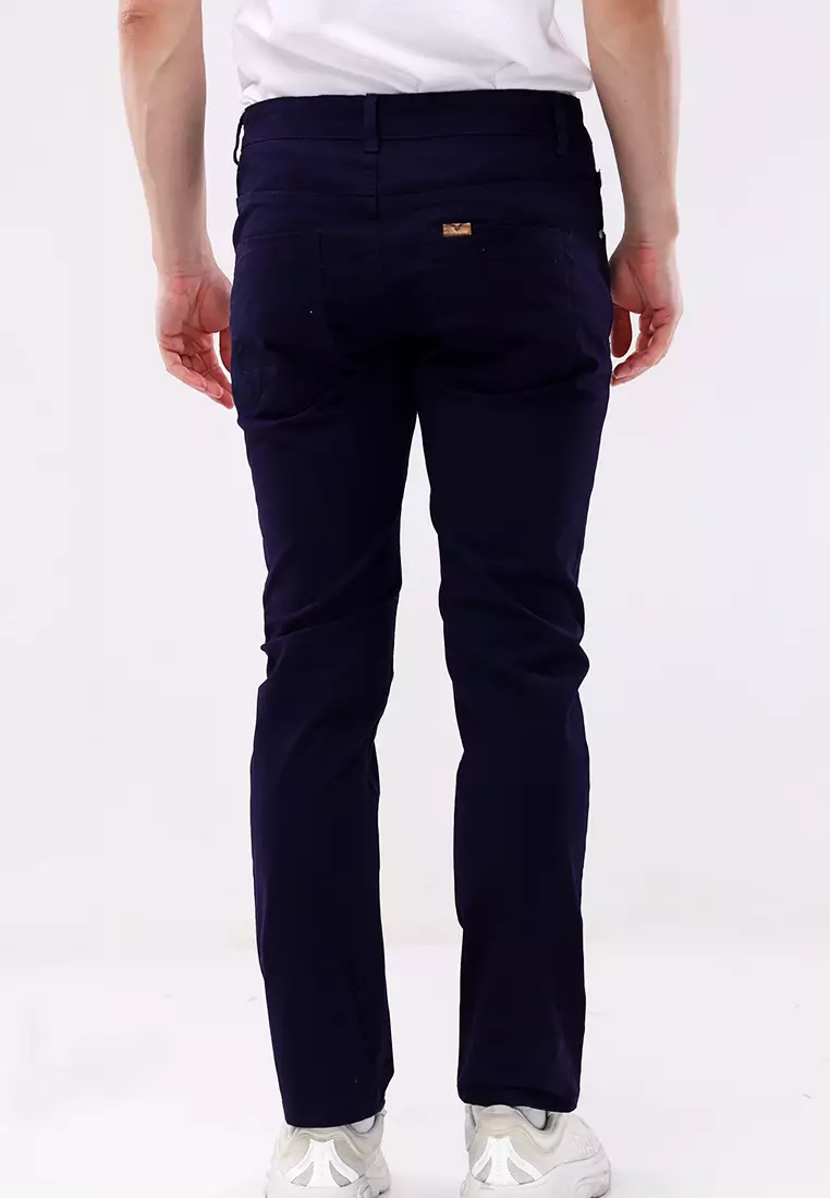 Colored Long Pants Slim Tapered Stretch
