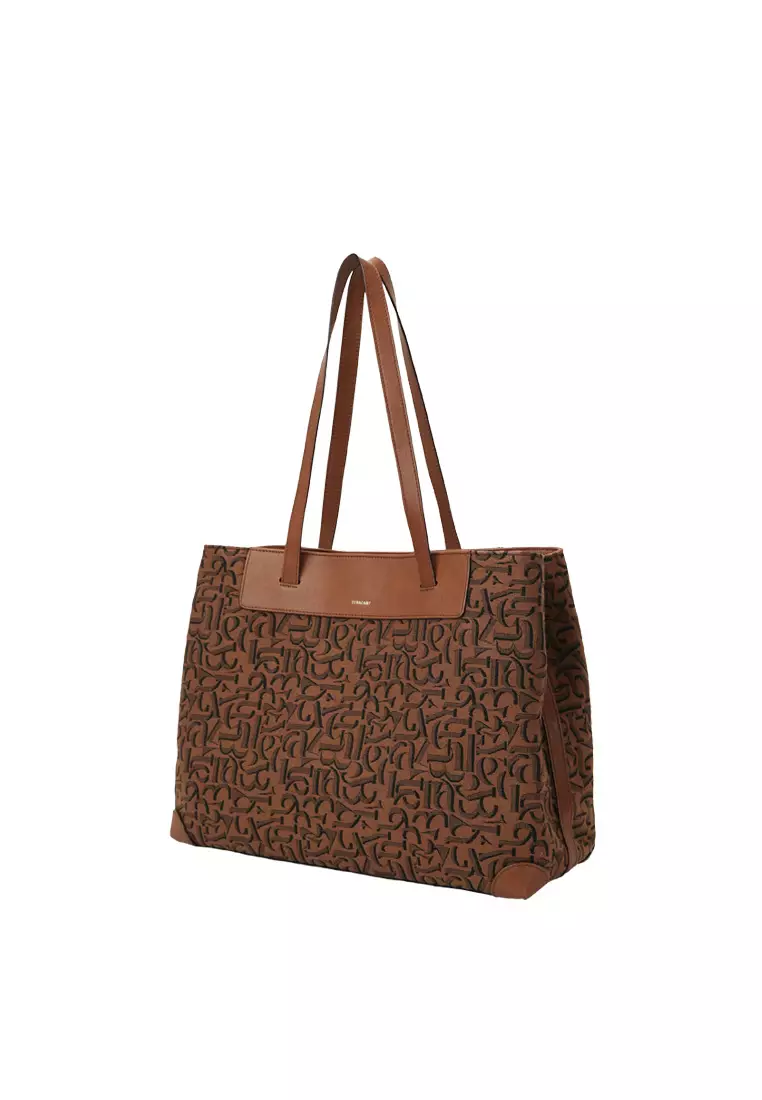 Soft-Structured Trapezoidal Canvas Tote Bag - Caramel