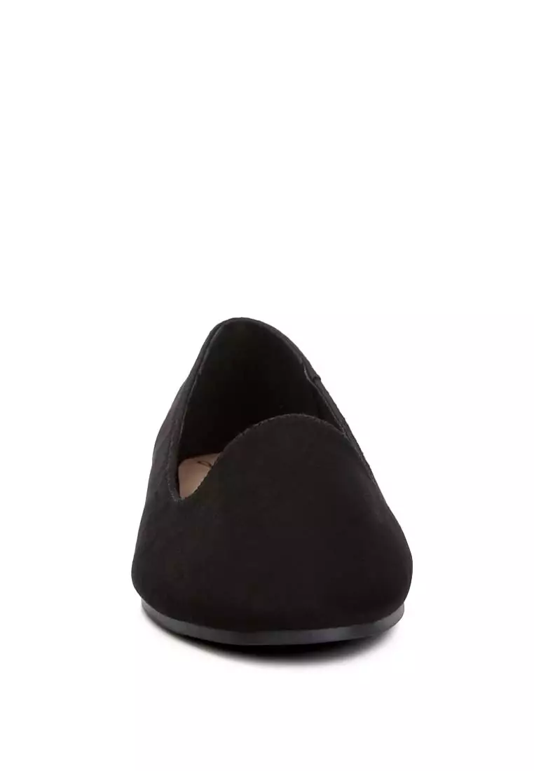 Black Casual Flat Ballerinas