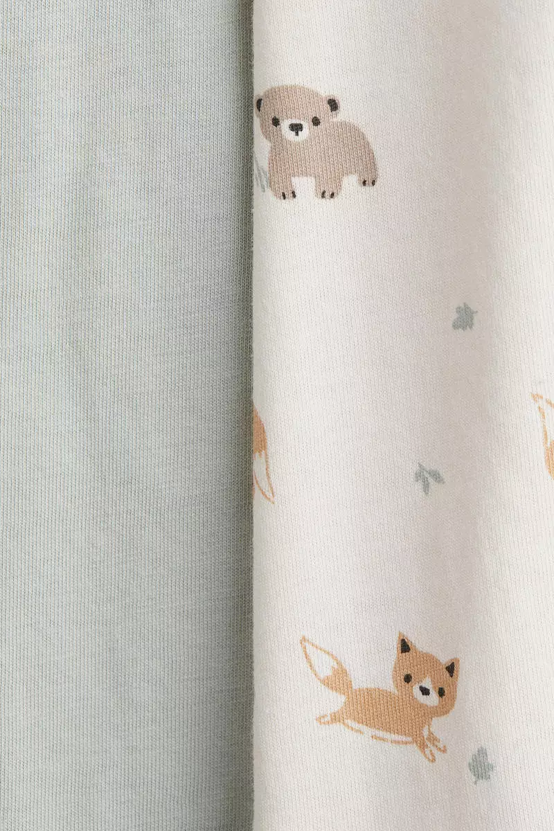 2-pack cotton sleepsuits