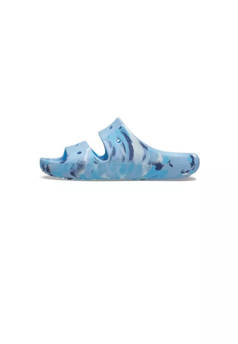 Classic Marbled Sandal V2 in Blue Calcite Multi