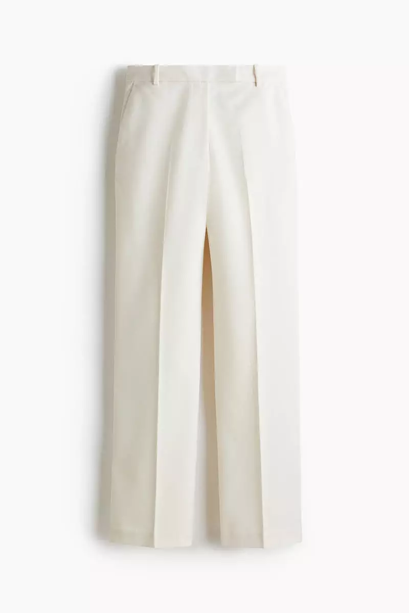 High-waisted tailored trousers