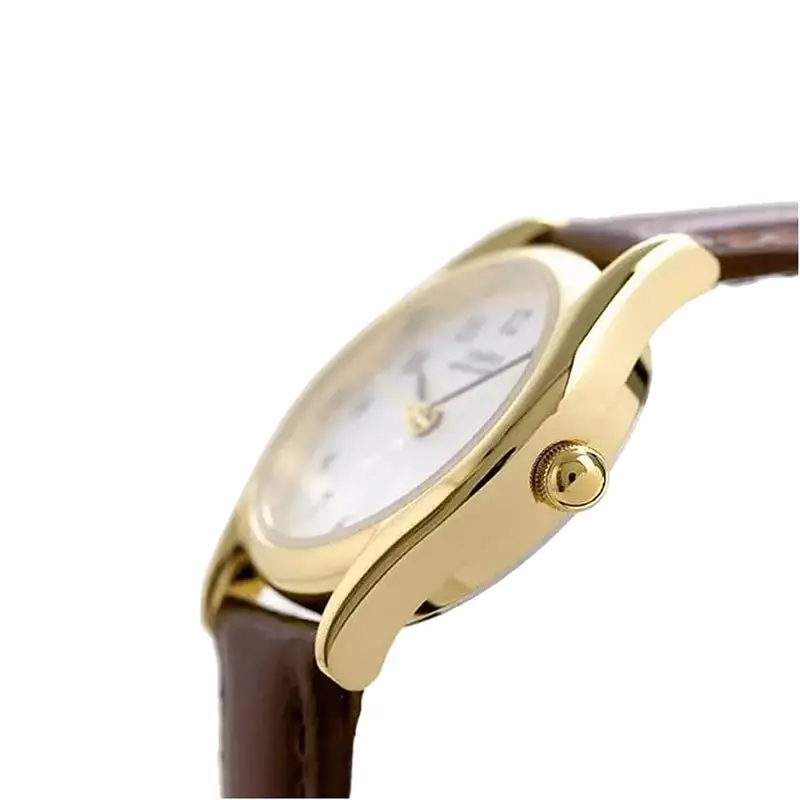 Jam Tangan Wanita Casio General LTP-1094Q-7B6RDF Enticer Ladies With Pinguin White Dial Brown Leather Band