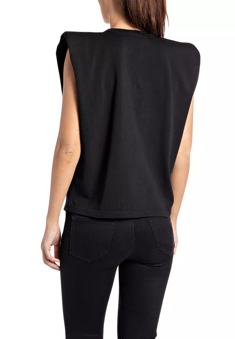 Padded sleeveless sales t shirt