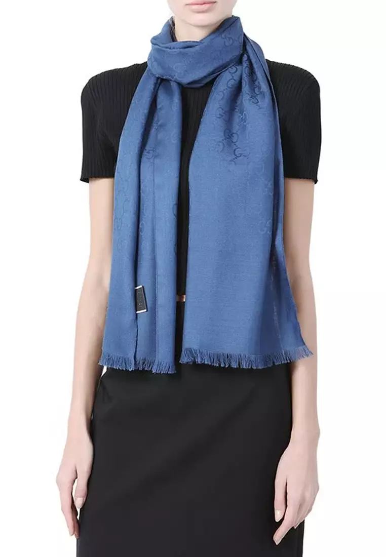 女士羊毛真絲圍巾 165904 3G646 4300