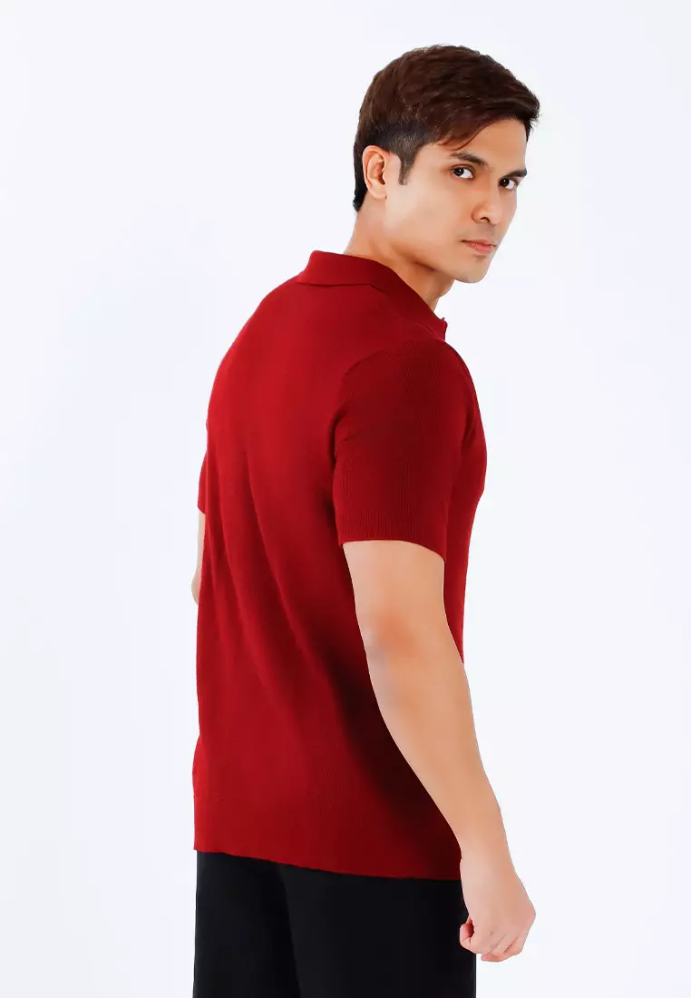 Forest Fancy Knitted Collar Shirts Men Sweater Men Knitwear | Baju Sweater Lelaki Knitwear - 621408-56