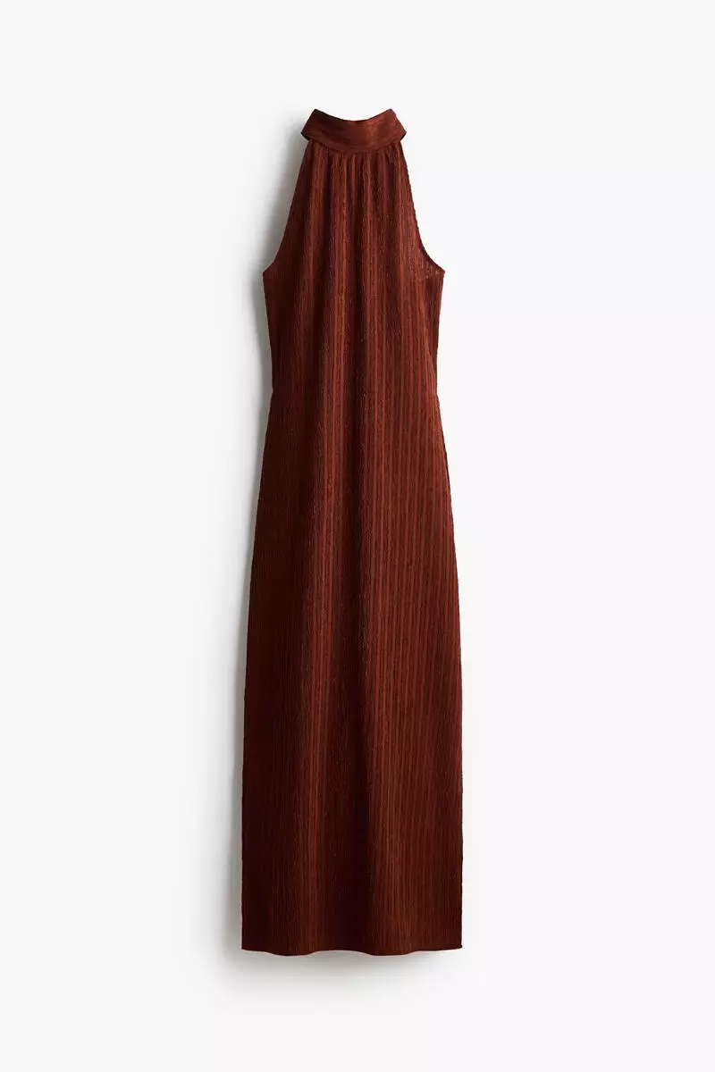 Crinkled sleeveless dress