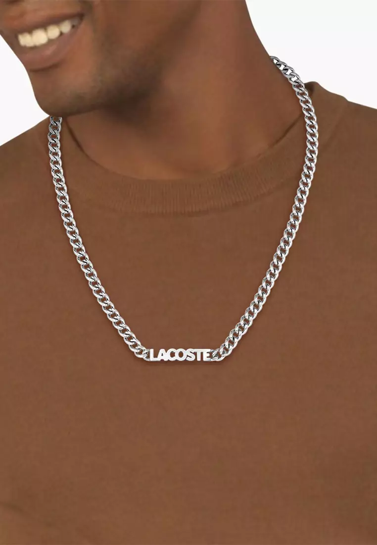 Script Silver Necklace LAJ-2040474