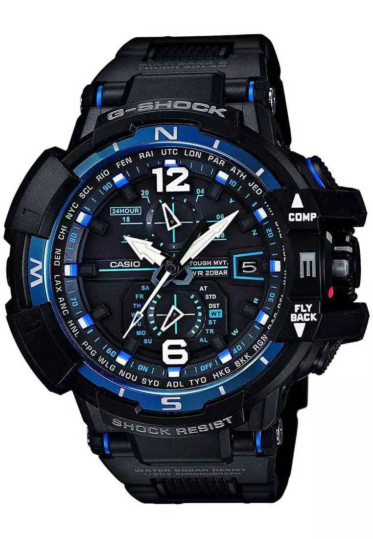Casio G-SHOCK Jam Tangan Pria - Black Blue - Resin - GW-A1100FC-1ADR Gravitymaster
