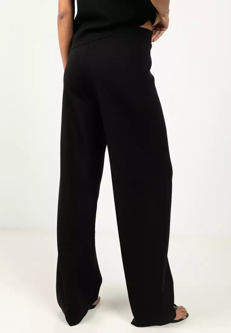 Knitted Trousers With Elastic Waistband