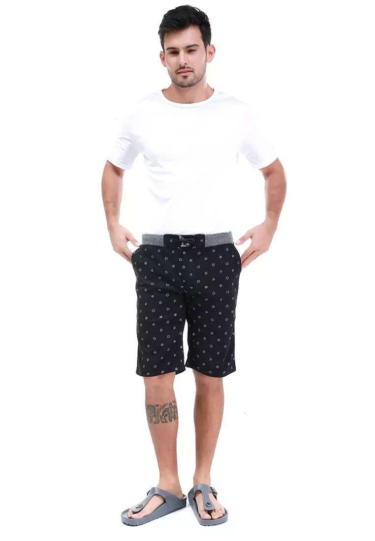 Rissham Celana Pendek Chino Pria Simple Casual Short Pants Material Cotton ORIGINAL - Black