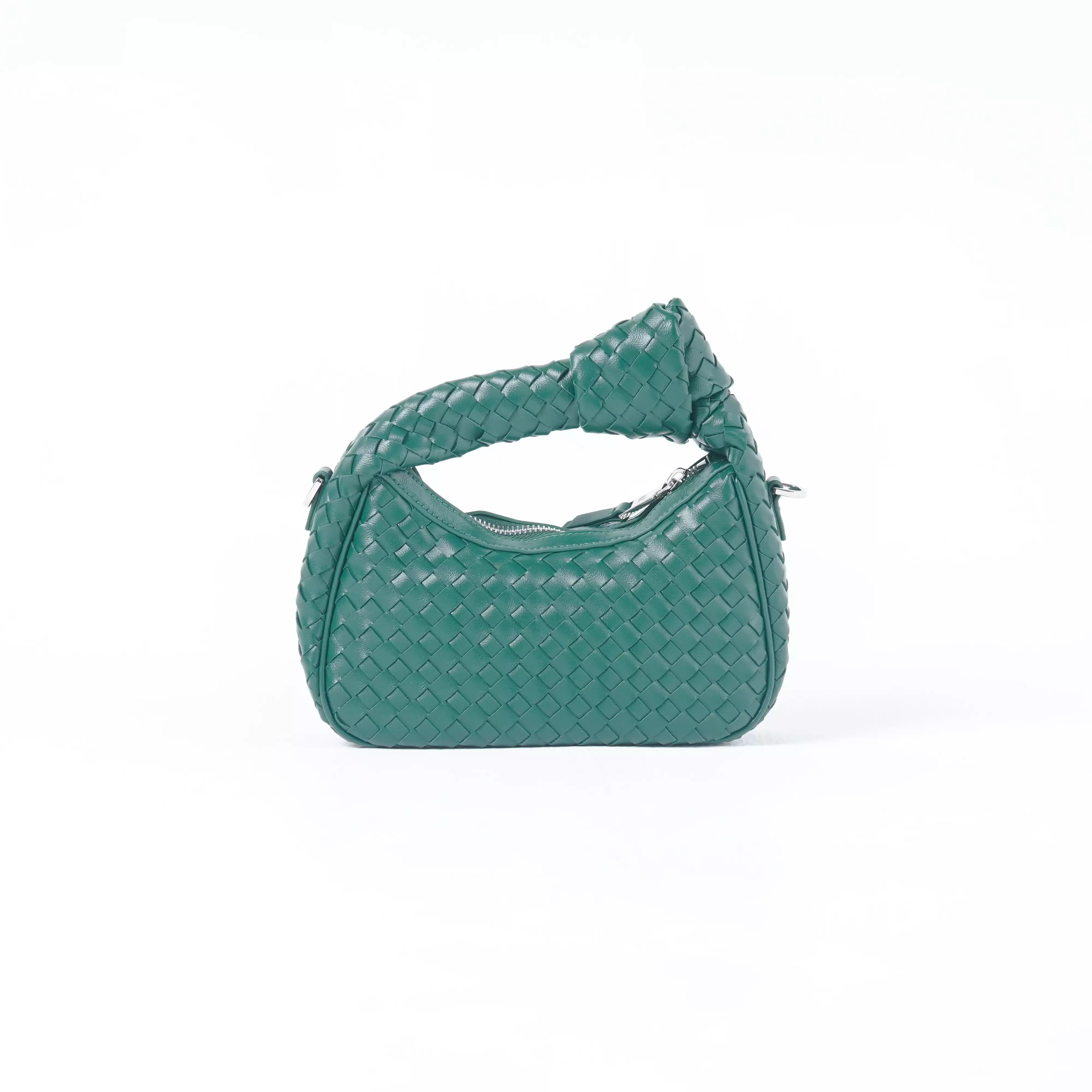Tas CHRISTY NG LUCIANA WOVEN PATTERN EMERALD GREEN HOBO BAG WITH LS 100% ORIGINAL