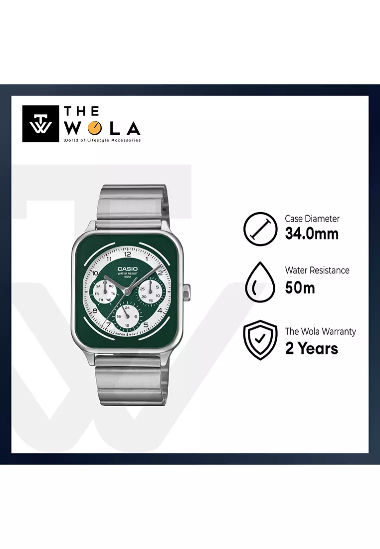 MTP-M307D-3BV Men Analog Watch Silver Stainless Steel Band