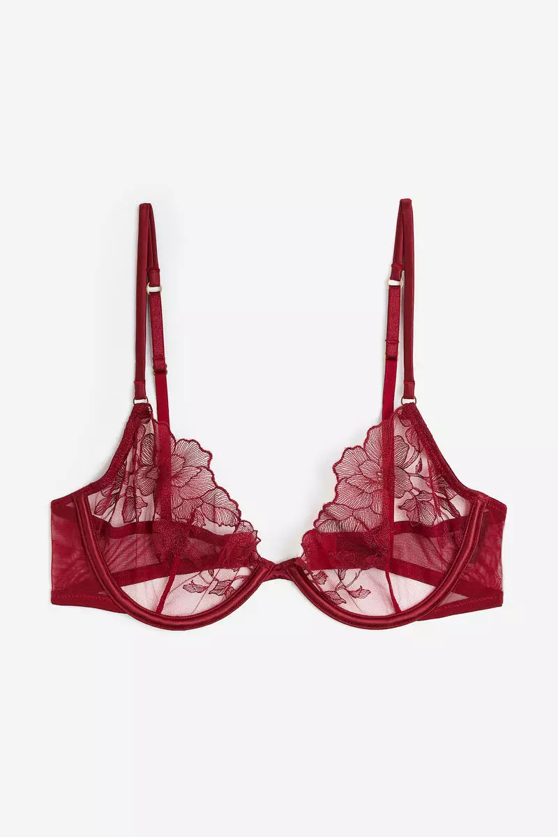 Buy H&M Non-padded underwired mesh bra 2024 Online | ZALORA Singapore